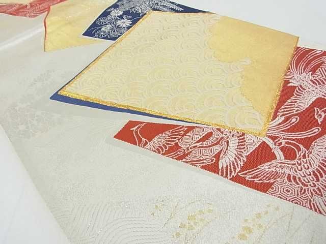 平和屋着物■六通柄袋帯　地紙重ね鳳凰花文　金銀糸　逸品　az5097