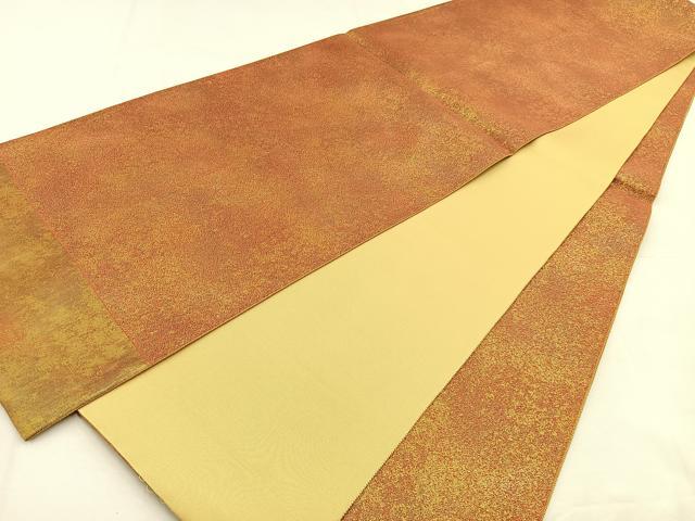 平和屋着物◎本場筑前博多織　全通柄袋帯　霞文　金糸　証紙付き　正絹　逸品　BAAS6389hj