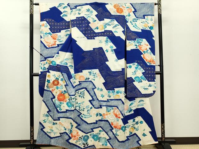平和屋着物■豪華振袖 駒刺繍 草花文 金彩 正絹 逸品 DAAO6763cd