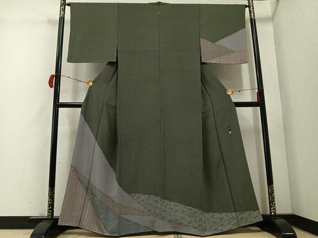 平和屋着物●訪問着 作家物 花文 正絹 逸品 AABD3477ph