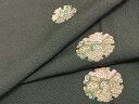 平和屋着物▽上質な小紋 単衣 雪輪文 正絹 逸品 AAAZ1508fy