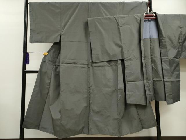 平和屋着物●男性 本場大島紬 アンサンブル 格子柄 正絹 逸品 CAAO6449dy