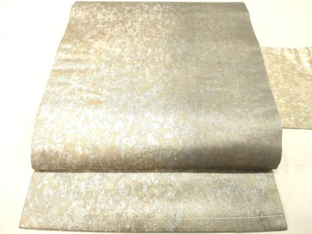 平和屋着物◎九寸名古屋帯　霞文　引箔　正絹　逸品　DABC7597ya