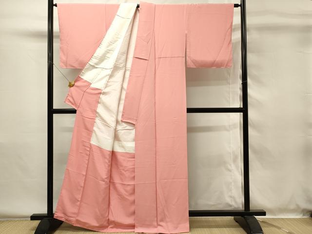 平和屋の平和屋着物■上質な色無地 薄紅色 正絹 逸品 DABH4007qp｜アングル3