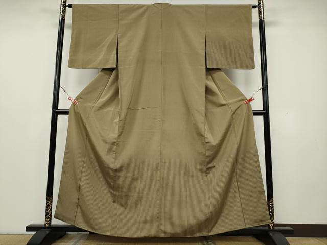 Rakuten - 平和屋着物●訪問着　縞　三越扱い　正絹　逸品　CAAY4889ut