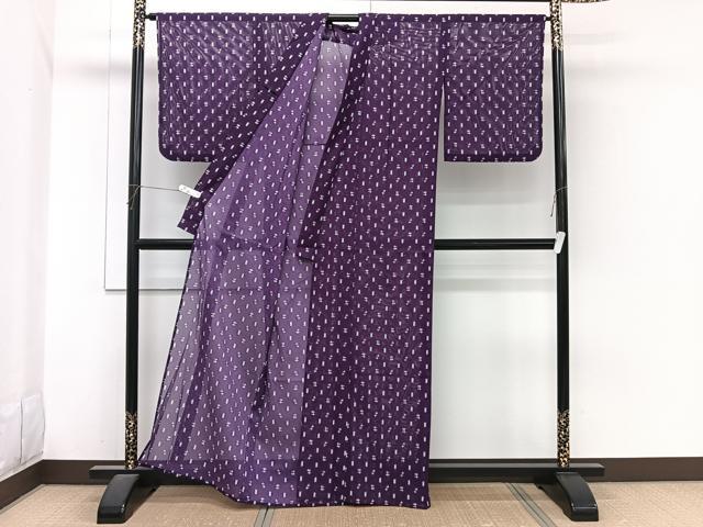 平和屋の平和屋着物＊夏物 小紋 絽 矢羽十字文 洗える着物 CABI3884xi｜アングル3