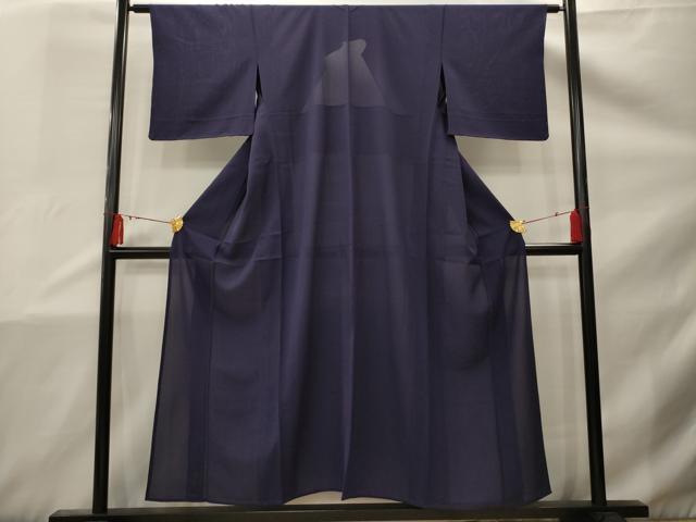 平和屋着物＊夏物 色無地 絽 鉄紺色 正絹 逸品 未使用 AAAX1727sx