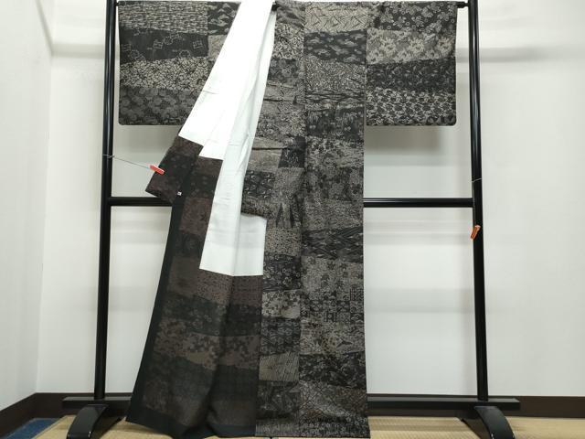 平和屋着物●本場染大島紬　9マルキ　百柄　さが美扱い　正絹　逸品　CAAS8758vf