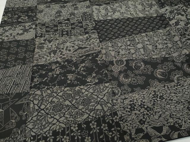 平和屋着物●本場染大島紬　9マルキ　百柄　さが美扱い　正絹　逸品　CAAS8758vf