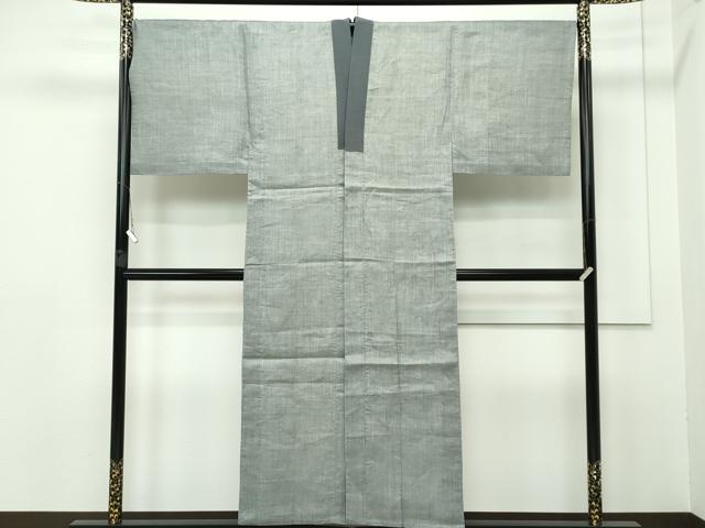 平和屋本店■極上 男性 夏物 長襦袢 利休白茶色地 麻 逸品 CZAA2474s5