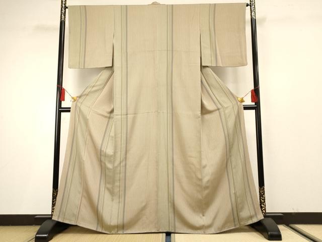平和屋着物■上質な小紋 縞 正絹 逸品 AAAP9640iu