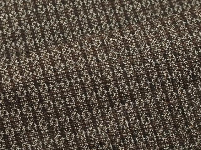 平和屋着物■男性　紬　幾何学文　正絹　逸品　CAAX6676ou