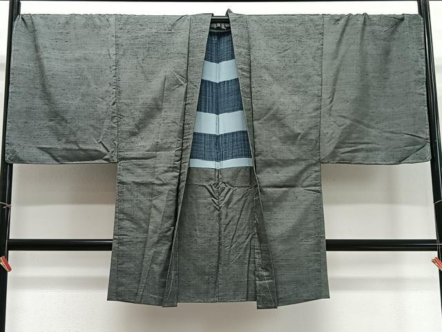 Other - 平和屋着物∞男性　長羽織　紬地　青鈍色　正絹　逸品　未使用　CABD4675ua