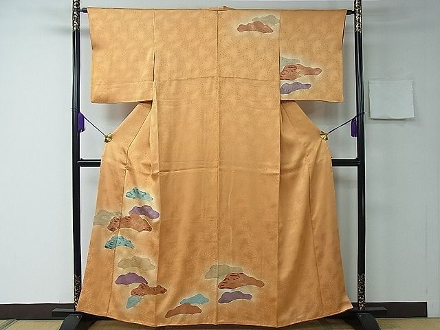 平和屋着物■訪問着 駒刺繍 霞草花文 暈し染め 金彩 逸品 CAAD5153nb