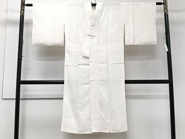 平和屋着物■長襦袢　無双仕立て　流水片輪車花文　正絹　逸品　CABE9993xi
