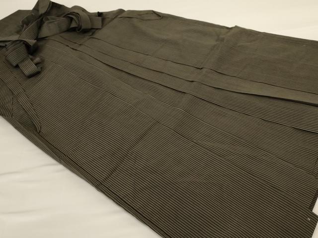 Uramono - 平和屋着物＊夏物　男性　馬乗り袴　縞　正絹　逸品　AABG2071jd