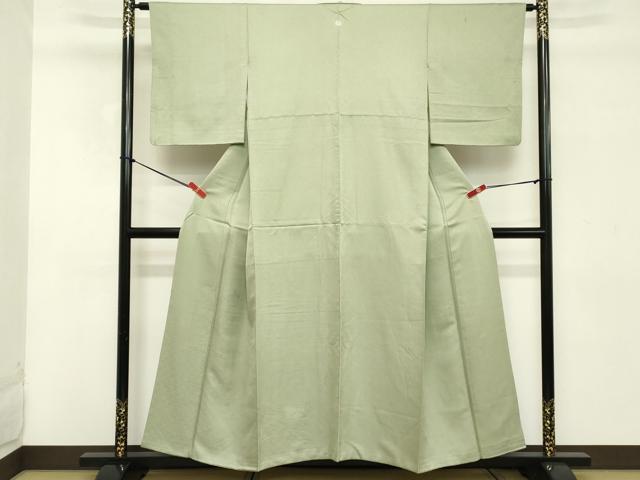 平和屋着物■豪華色留袖　色無地　草花地紋　若芽色　正絹　逸品　DABC4961cd