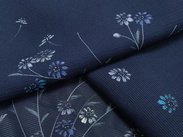 平和屋着物＊夏物　小紋　絽　トンボ　草花文　正絹　逸品　CAAU9012gh