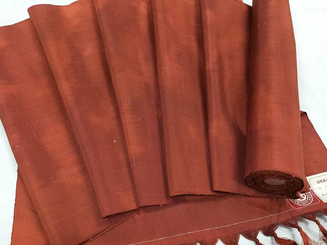 平和屋着物▼西陣　紬　反物　霞文　着尺　逸品　未使用　CAAW3485qv