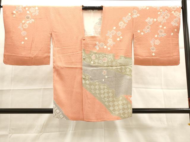 平和屋着物■道行コート 絞り しだれ花文 金彩 正絹 逸品 AAAP2285fy