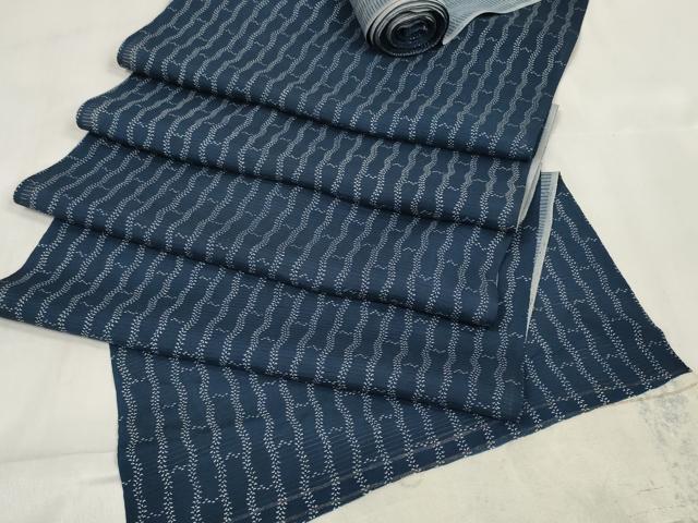 平和屋着物＊夏物　小紋　反物　着尺　絽　変り間道　逸品　未使用　DABA7243zzz