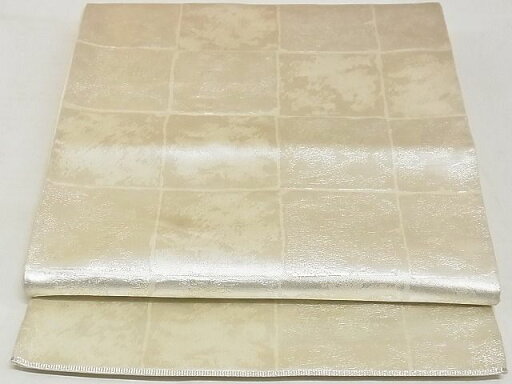 平和屋着物◎六通柄袋帯 石畳文 銀糸 正絹 逸品 AAAF5803Aru 平和屋着物◎六通柄袋帯 石畳文 銀糸 正絹 逸品 AAAF5803Aru
