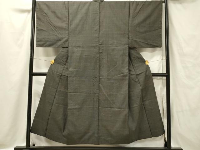 平和屋着物■男性　本場大島紬　格子　正絹　逸品　DAAV2922qp