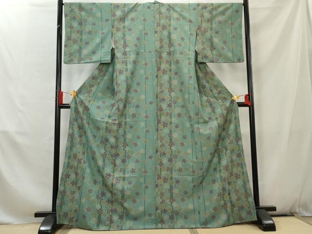 平和屋着物■小紋　舞花文　洗える着物　AABC7948cs