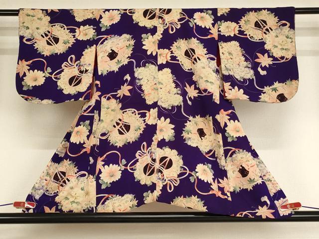 平和屋着物[]アンティーク 大正ロマン 子供 女の子 羽織 花鼓文 正絹 逸品 AABE2437ja