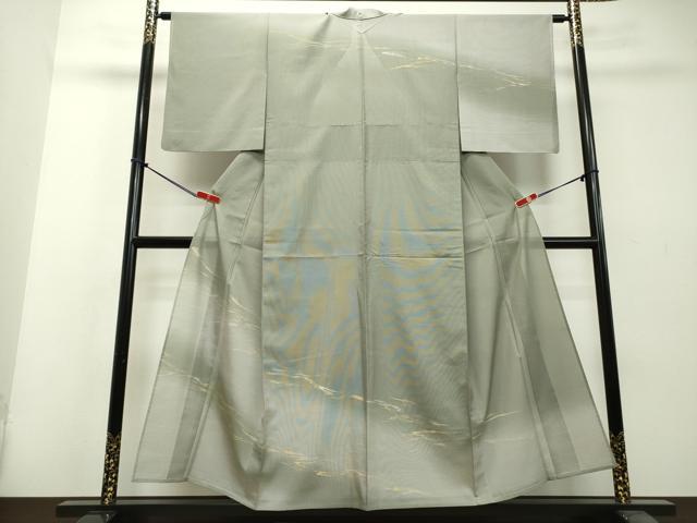 Rakuten - 平和屋着物▽訪問着　単衣　霞文　暈し染め　金銀彩　正絹　逸品　DAAS1443ud