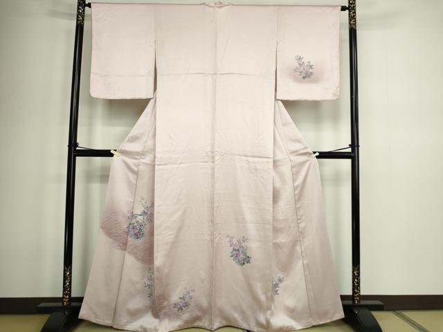 平和屋着物■訪問着　草花文　正絹　逸品　DABD3010sf