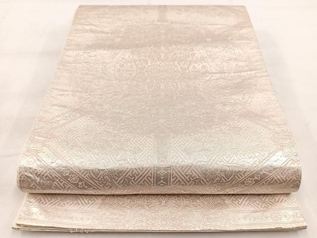 Rakuten - 平和屋着物◎六通柄袋帯 正倉院花文 銀糸 正絹 逸品 未使用 BAAW8801yc