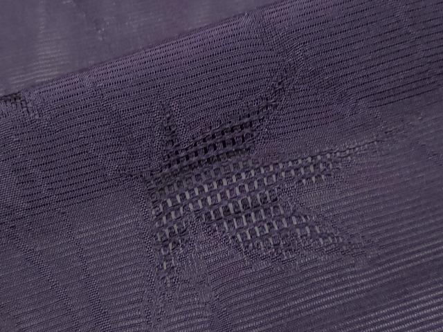 平和屋着物＊夏物 色無地 草木紋絽 黒紅色 正絹 逸品 CAAV9161gh