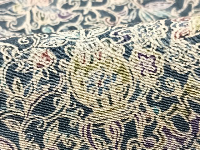 Rakuten - 平和屋着物■上質な小紋　陶器花唐草文　正絹　逸品　CABH4268xe