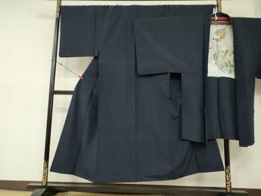 平和屋着物■男性 紬 アンサンブル 藍鉄色 正絹 逸品 DAAM7017ma 平和屋着物■男性 紬 アンサンブル 藍鉄色 正絹 逸品 DAAM7017ma