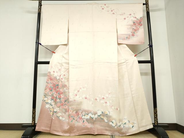 Rakuten - 平和屋着物●訪問着　草花文　金彩　正絹　逸品　DABB0865ud