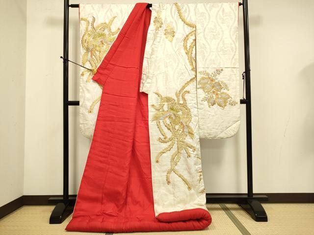 平和屋の平和屋本店●色打掛　お引きずり　和装　婚礼　結婚式　花嫁　神社挙式　総刺繍　鳳凰桐文　金銀糸　逸品　DABD6241du｜アングル2