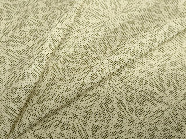Rakuten - 平和屋着物▽上質な紬　単衣　幾何学文様　正絹　逸品　DABD9719ud