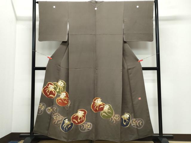 平和屋着物●豪華色留袖 作家物 駒刺繍 だるま 金彩 正絹 逸品 CAAV6619vf