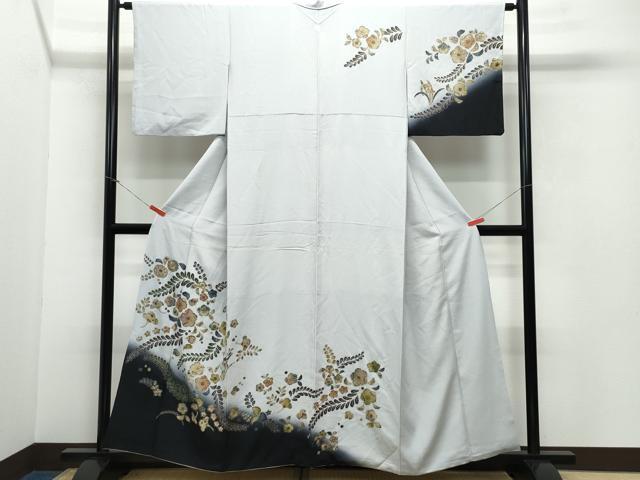 ■■■　サイズ　■■■ 身丈 156.5cm（肩から） 裄丈 63.5cm 袖丈 46cm　縫込み 5.5cm 袖幅 33cm 前幅 24.5cm 後幅 30.5cm 着物縫いこみ 内揚げ 10cm 裄 お袖側 約4cm　身頃側 約5.5c...