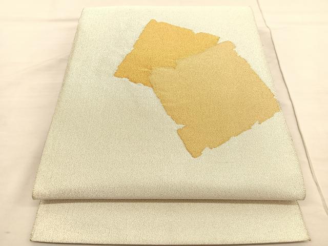 平和屋着物◎太鼓柄袋帯　綴れ　破れ色紙　金銀糸　正絹　逸品　BAAV1841hv