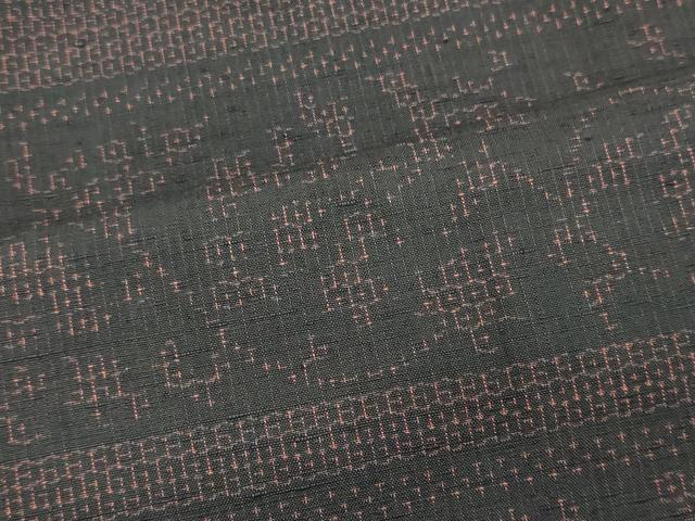 Full-Length Under-Kimono - 平和屋着物■上質な紬　80亀甲　横段花唐草文　正絹　逸品　CABA0150oy