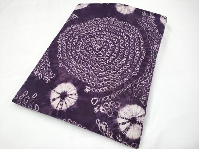 平和屋本店■　紫根染　和装小物　風呂敷　渦巻き　綿　逸品　CYAA2990s5