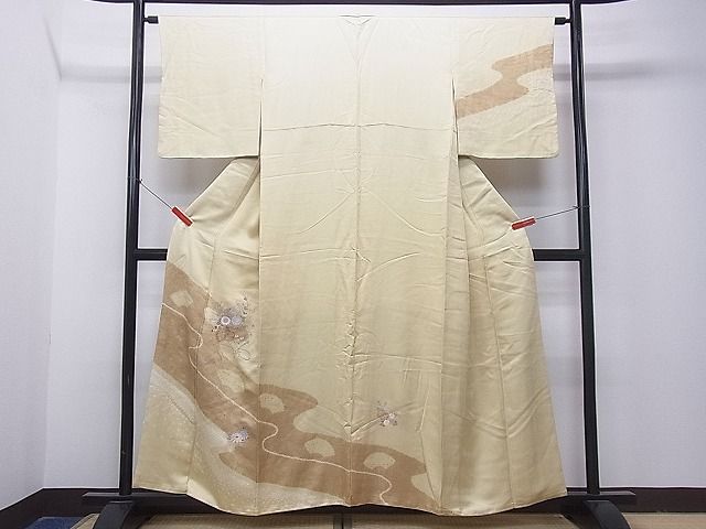 平和屋着物■訪問着 刺繍 絞り 花車文 金彩 逸品 CAAF8781th
