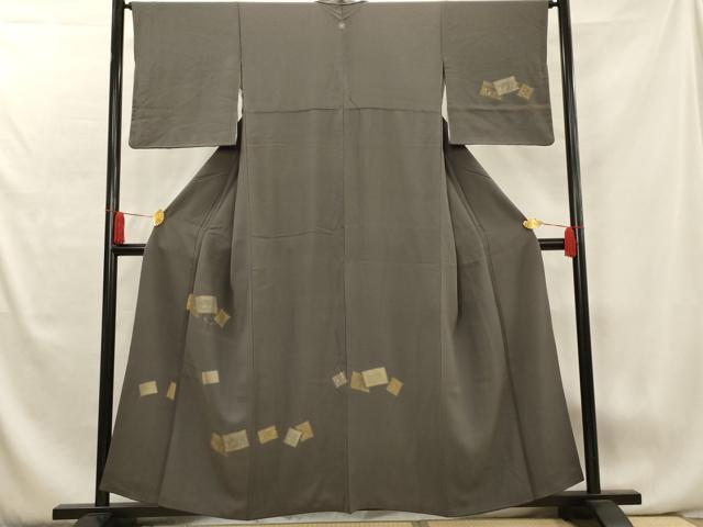 平和屋着物■訪問着　切手　金彩　正絹　逸品　AAAX8158cs