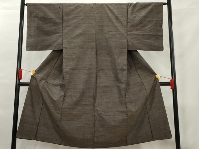 壱木5470 本絹純泥大島紬男着物羽織 裄67丈140К檳榔樹染黒緑 精密有馬星絣 美品 珍色 未着用 大島紬 泥染（メンズファッション）の通販