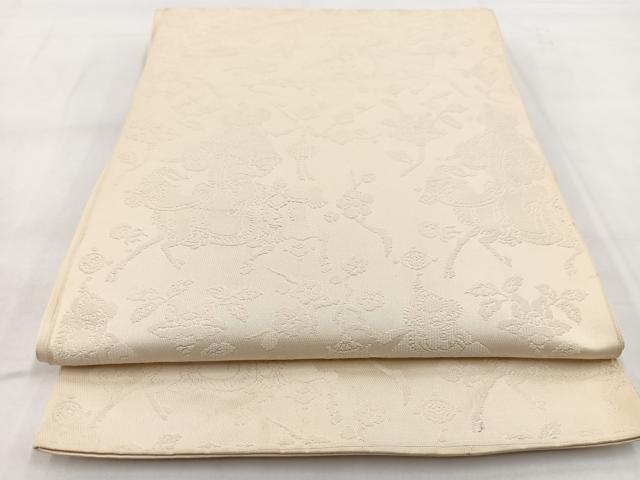 平和屋着物◎六通柄 本袋帯 つづれ錦 狩猟文 正絹 逸品 BAAW8541yc