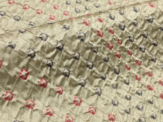 平和屋着物■上質な小紋 総絞り 菱文 正絹 逸品 DAAL6406fc