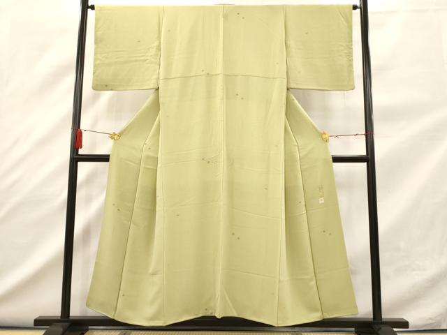 平和屋着物■本加賀友禅作家 梶山伸監修 小紋 舞花文 正絹 逸品 AAAO8476iu