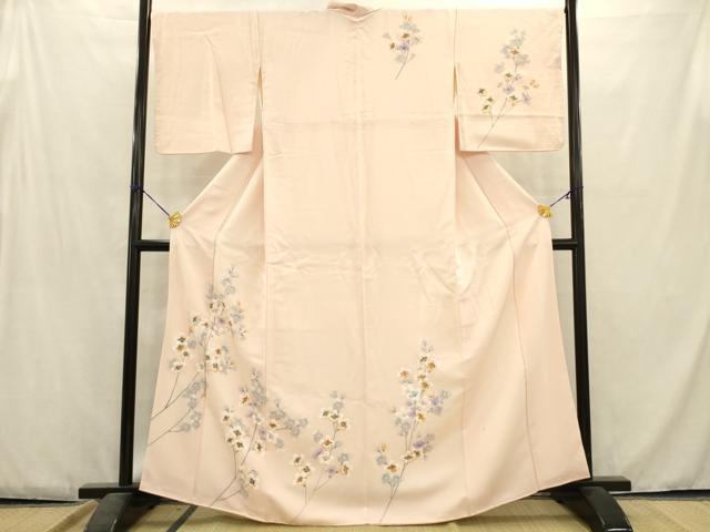 平和屋着物■訪問着　枝花文　正絹　逸品　AABC7241ma(4)